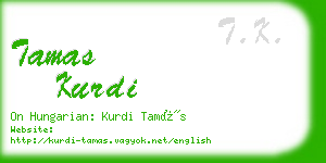 tamas kurdi business card